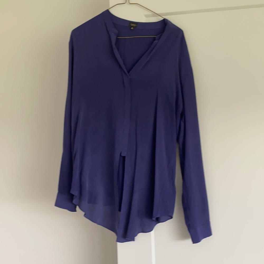 Lightly worn silk purple xs t babaton blouse from aritzia
